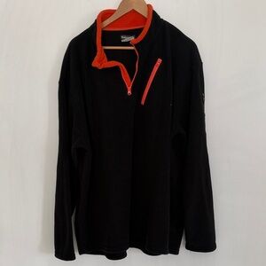 Atlas for men Men Black 1/4 Zip Long Sleeve Fleece Pullover Sweatshirt Size 3X